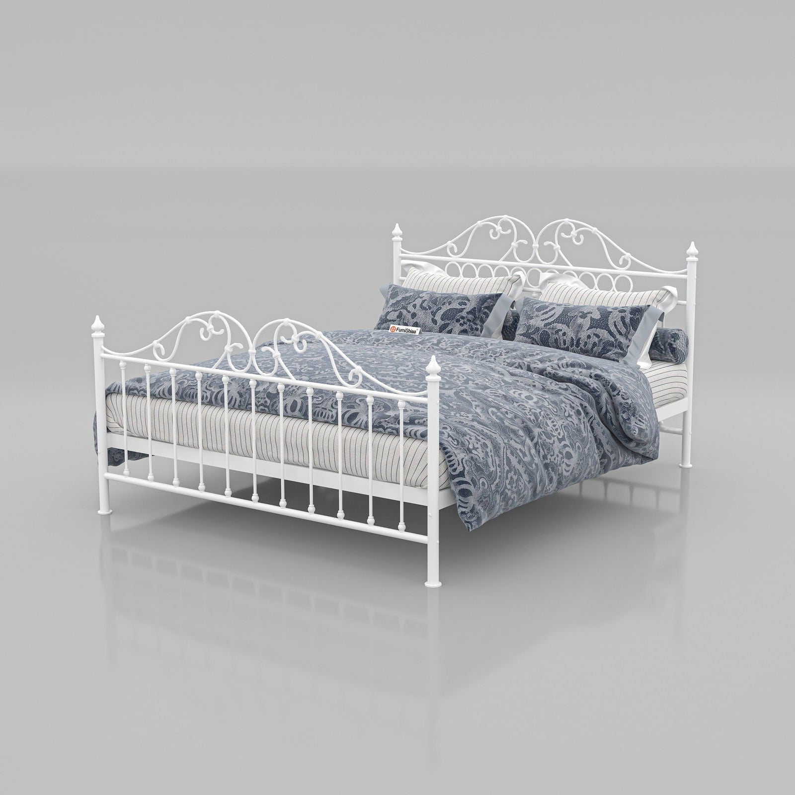 MetalCraft Traditional Iron Bed - Furnishiaa -  -